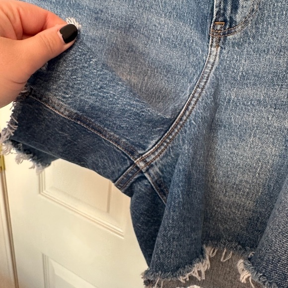 NWOT Abercrombie & Fitch The Dad Short Curve Love Denim High Rise Size 24 - Picture 3 of 9